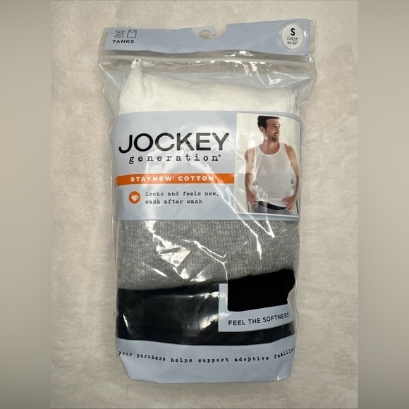 Jockey Other - Jockey Generation Men's Tanks  3 Pk  Size Small  Chest 34-36”